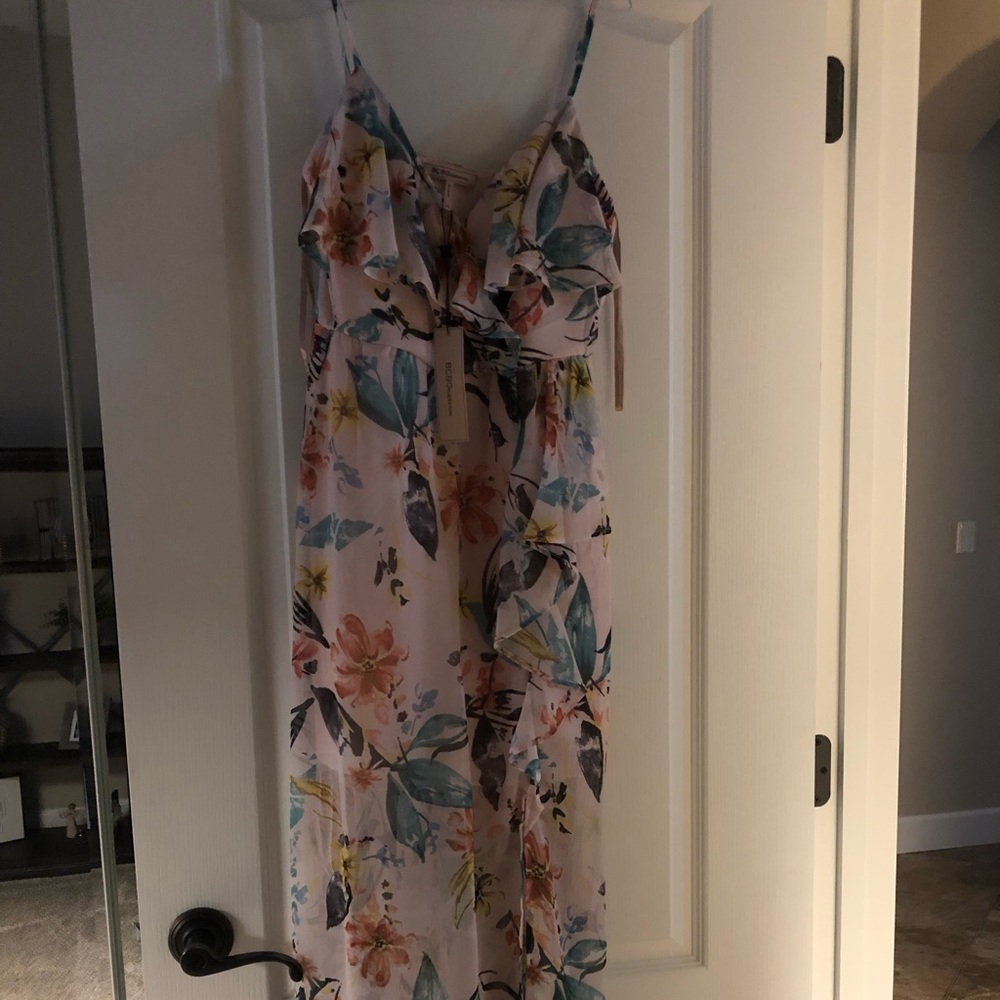 BCBG floral print chiffon dress